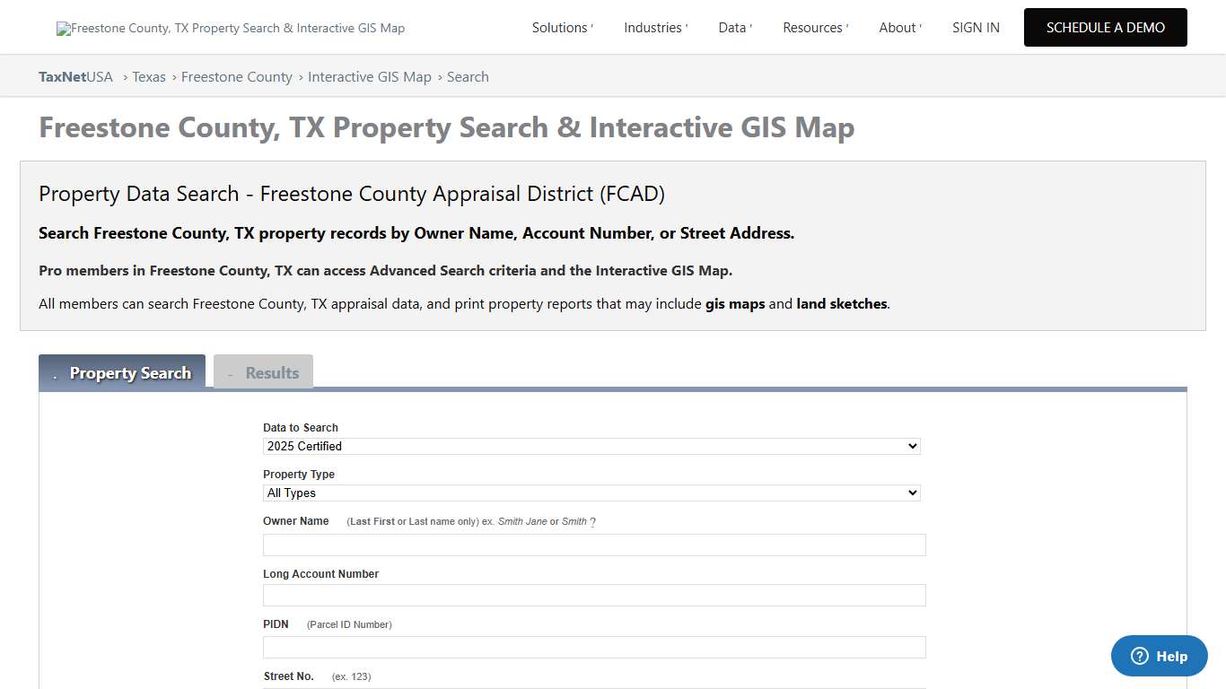 Freestone County, TX Property Search & Interactive GIS Map