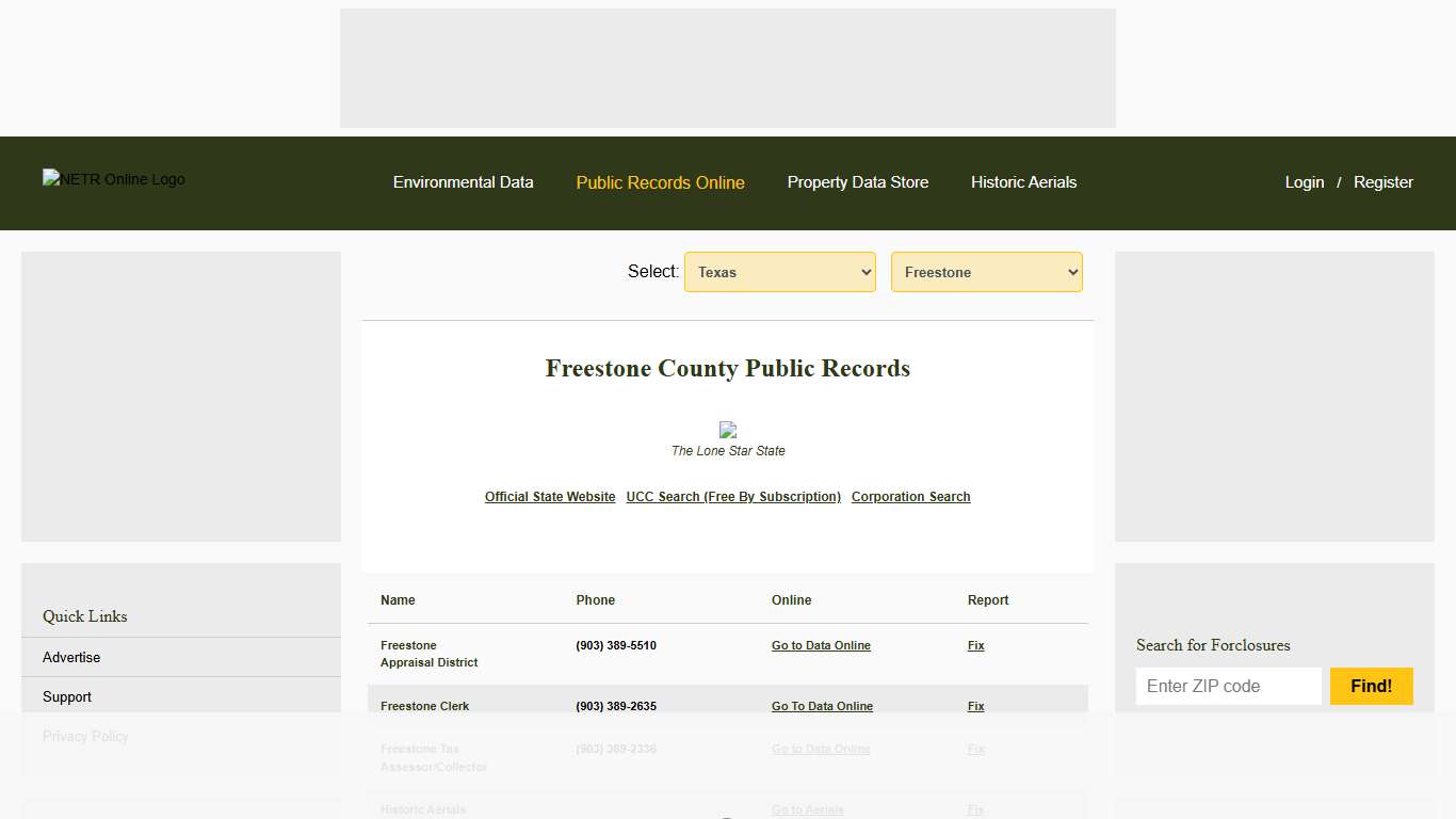 NETR Online • Freestone • Freestone Public Records, Search Freestone Records, Freestone Property Tax, Texas Property Search, Texas Assessor