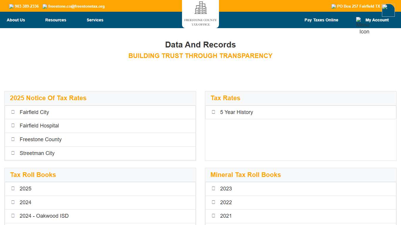 Freestone County Tax Office
